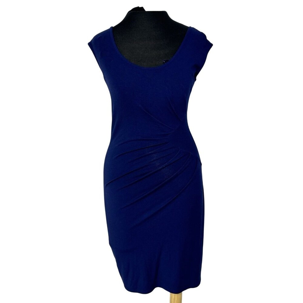 Ann Taylor Size 00P  Color Solid Blue Sleeveless Sheath Dress Very Sexy